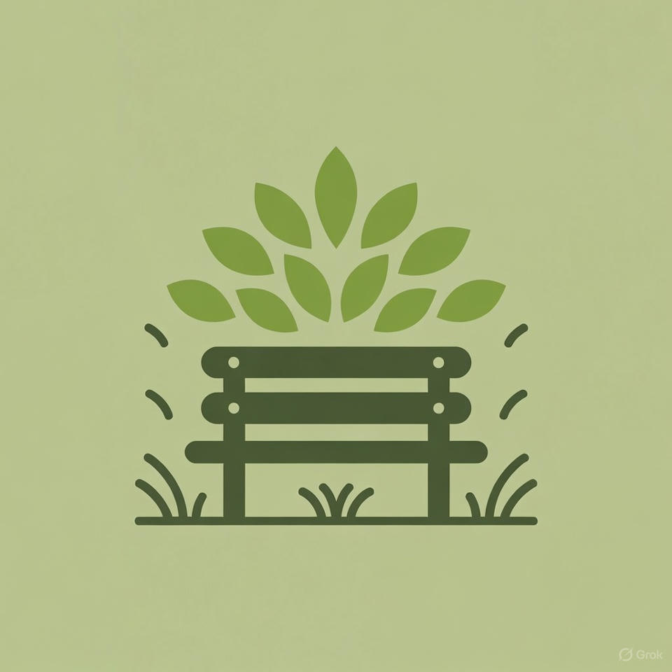 Bankje naast klompenpad